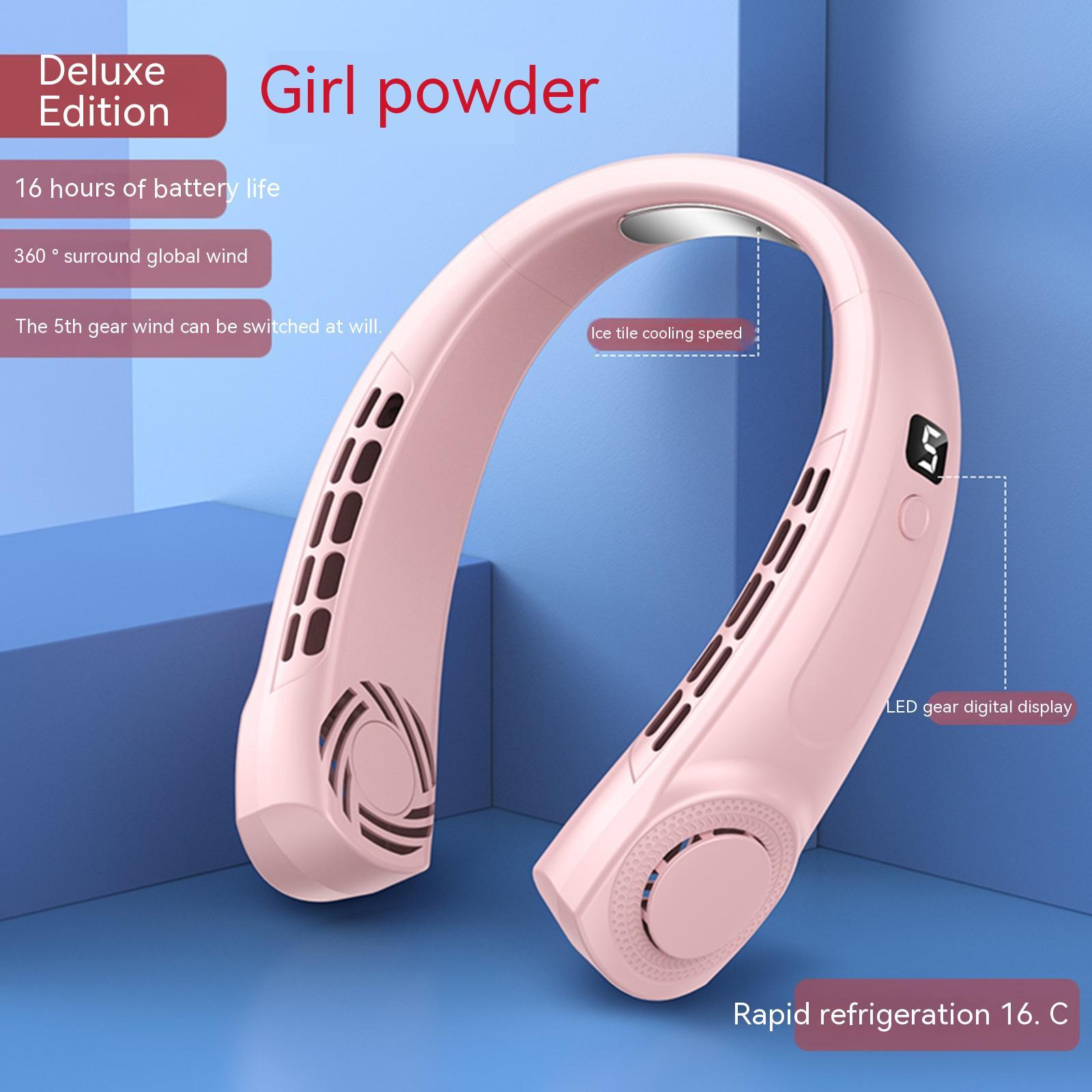 Portable Neck Fan USB Rechargeable Hands Free Hanging Cooling Fan Summer