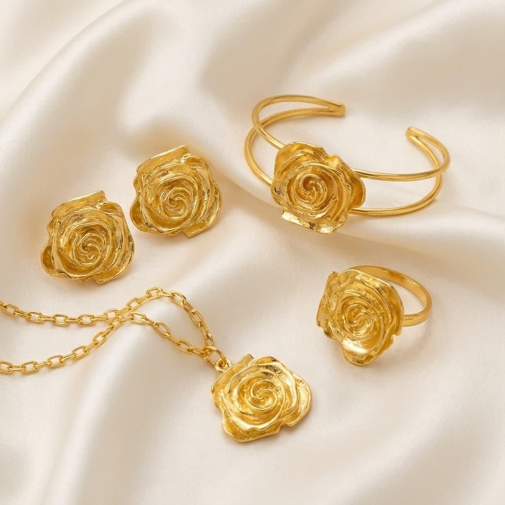 A Timeless Rose Jewelry Set – Made to Celebrate Love 💖