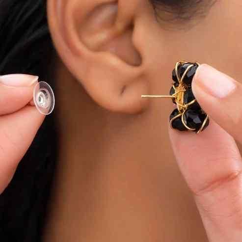 ✨ Black Crystal Choker Necklace &amp; Earring Set for Women – Luxury Festive Jewellery