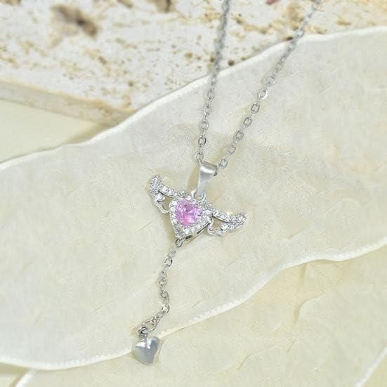 ✨ Silver Angel Wings Heart Pendant Chain for Women – Elegant Premium Necklace