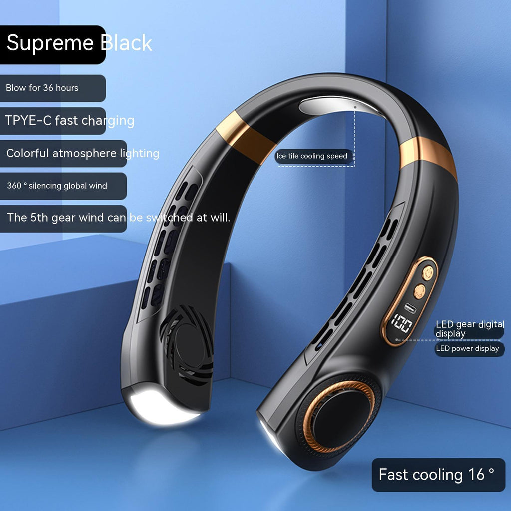 Portable Neck Fan USB Rechargeable Hands Free Hanging Cooling Fan Summer