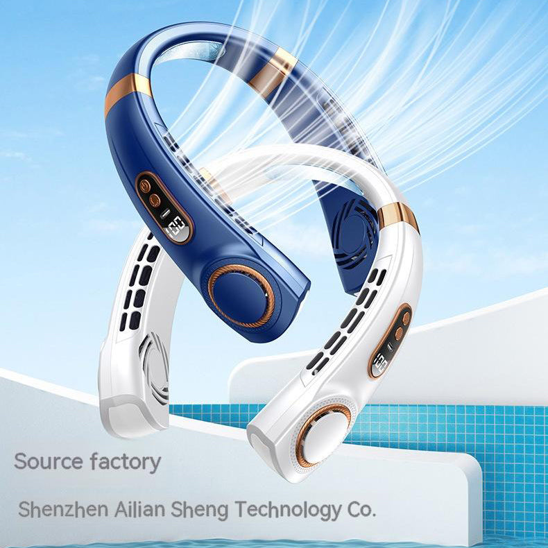 Portable Neck Fan USB Rechargeable Hands Free Hanging Cooling Fan Summer